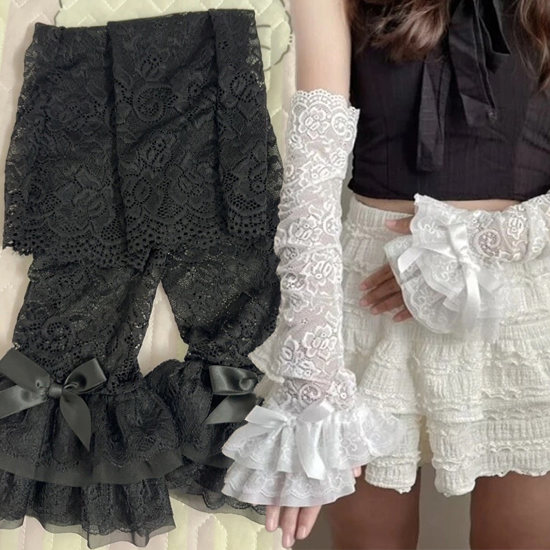 Fingerless Glove Knit - Luvas Sem Dedos de Renda Vazada