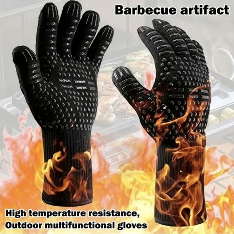 Heat Resistant Glove - Conjunto de luvas para churrasco resistentes