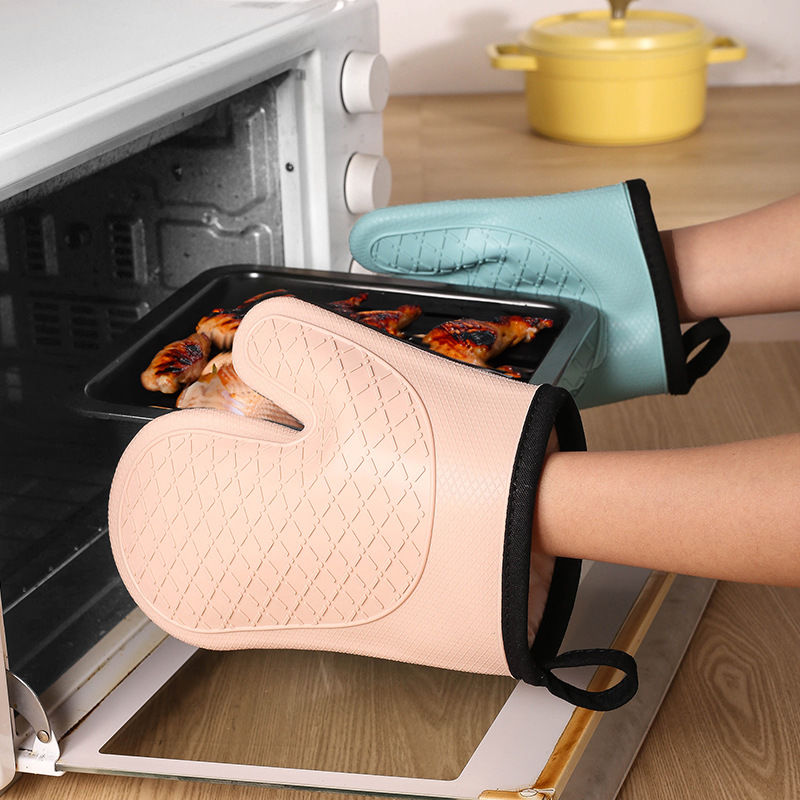 Oven Mitt Silicone - 2 luvas de isolamento térmico dos