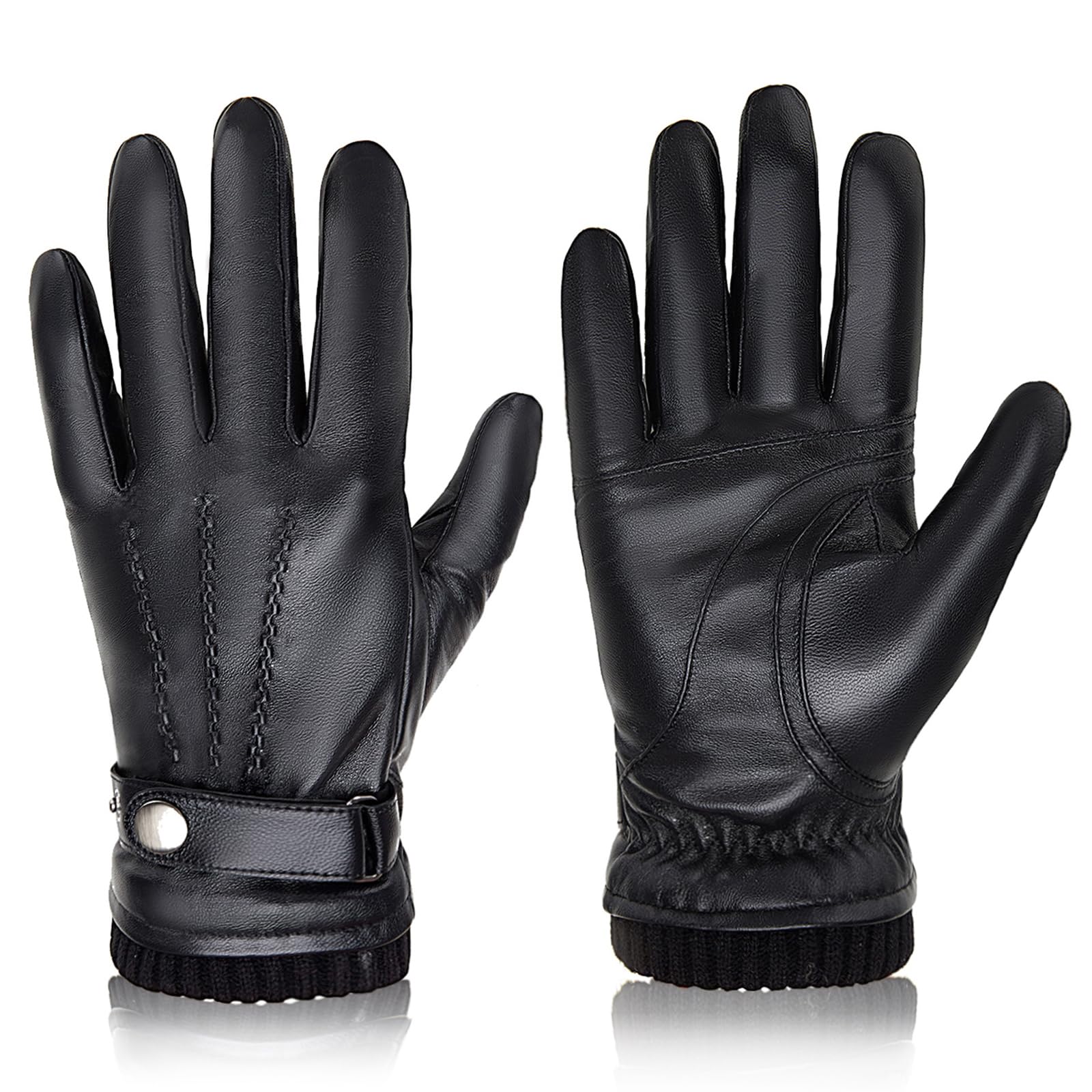 Leather Driving Glove - Luvas Masculinas de Couro de Carneiro