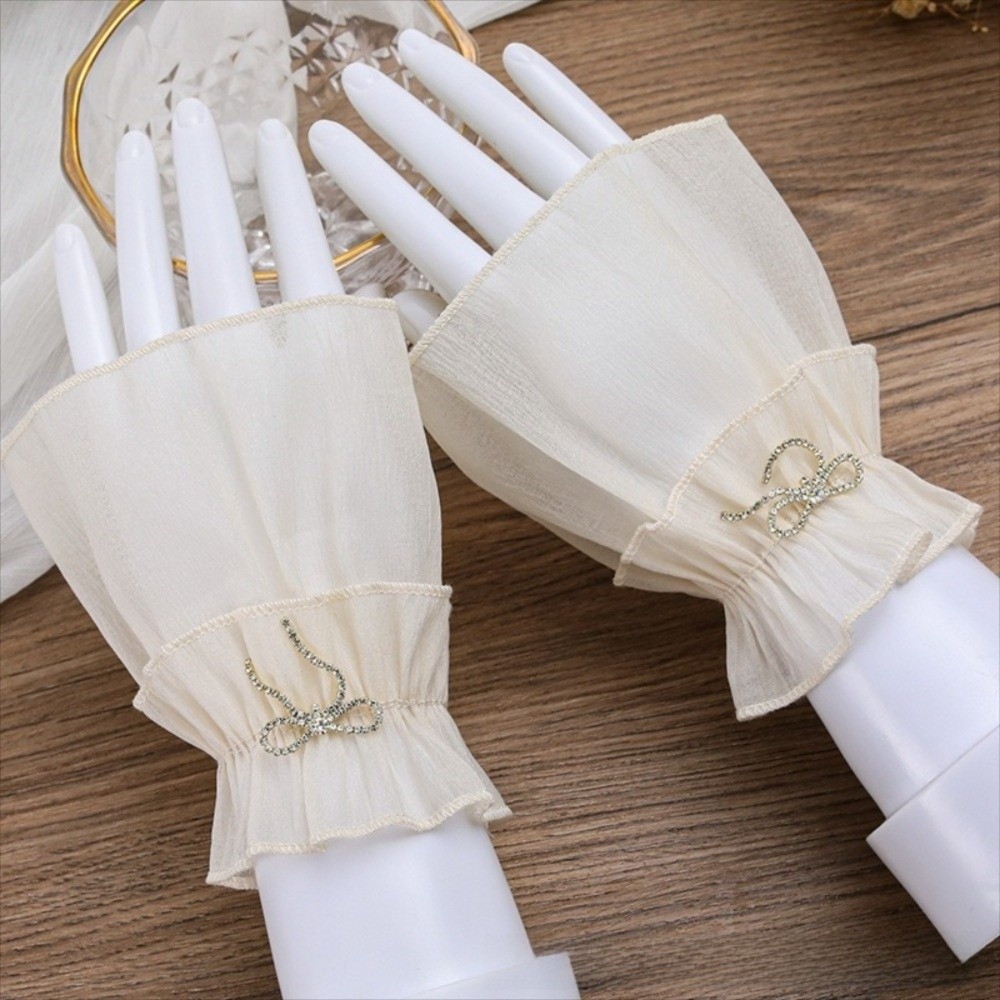 Fingerless Glove Knit - Luvas sem Dedos com Punhos Plissados