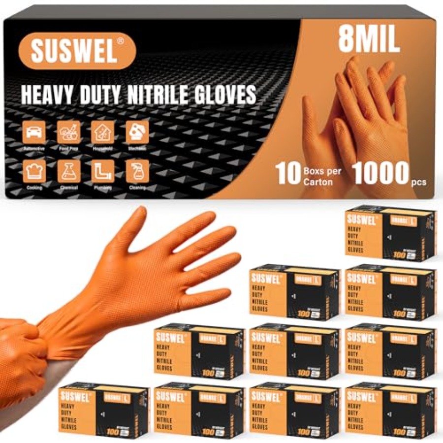 Nitrile Mechanic Glove - Luvas de Nitrilo Laranja de Alta