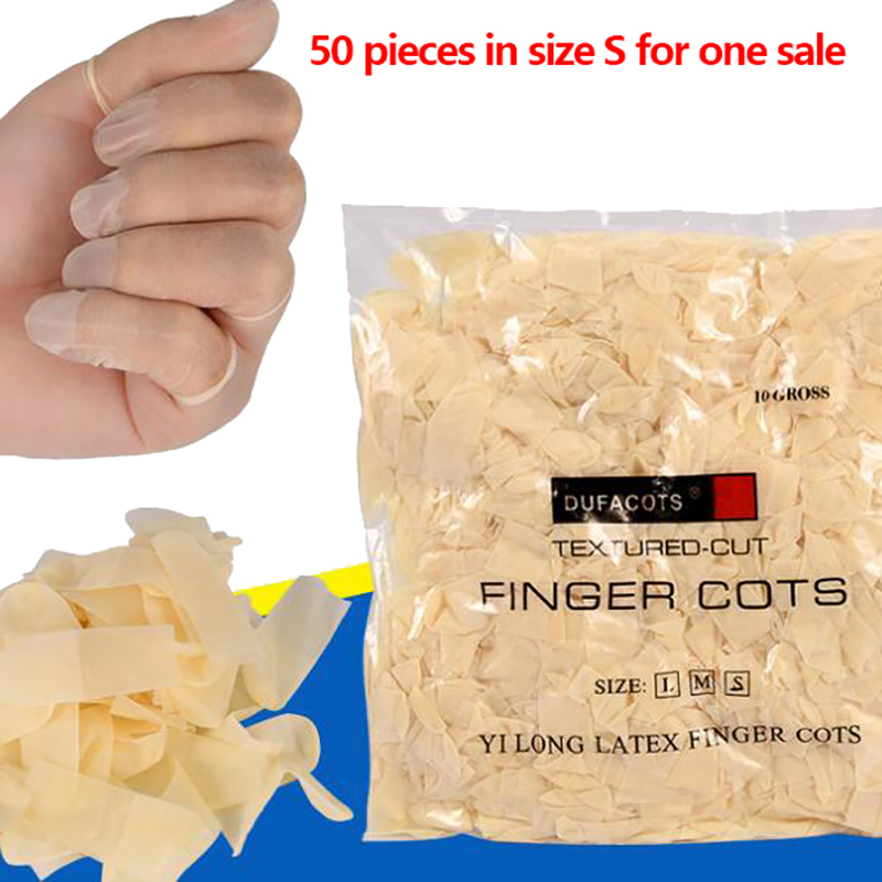 Latex Disposable Glove - Novo 50 unidades/pacote descartável látex dedo