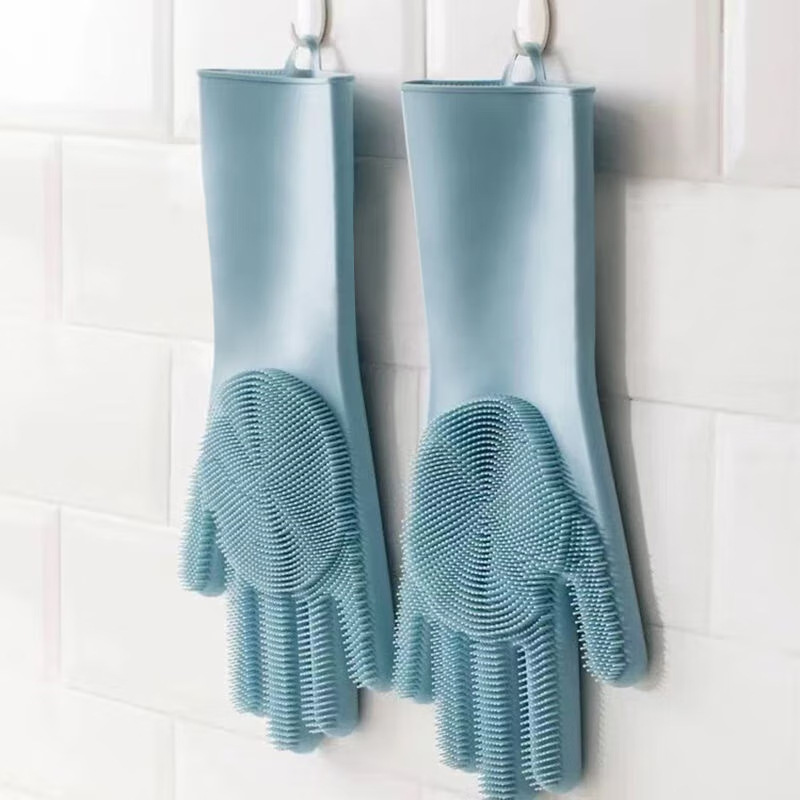 Dish Glove Rubber - Luvas de Silicone para Lavar Louça,