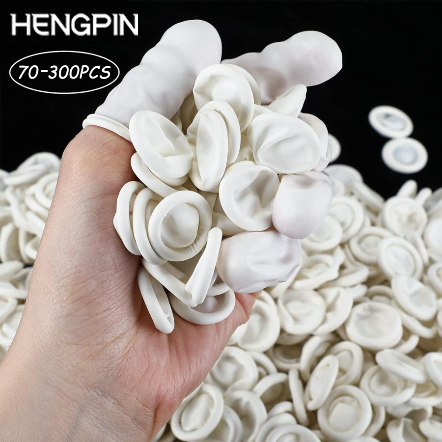 Latex Disposable Glove - HENGPIN 70/300pcs Protetor de pontas dos