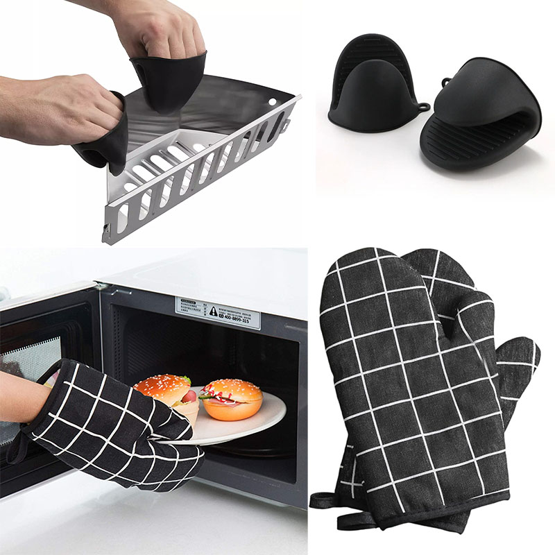 Oven Mitt Silicone - Luvas de forno de silicone resistentes