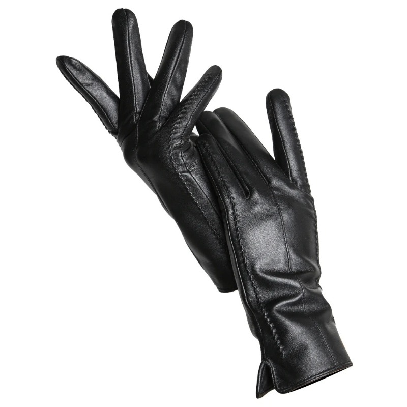Leather Driving Glove - Luvas de pele de carneiro femininas
