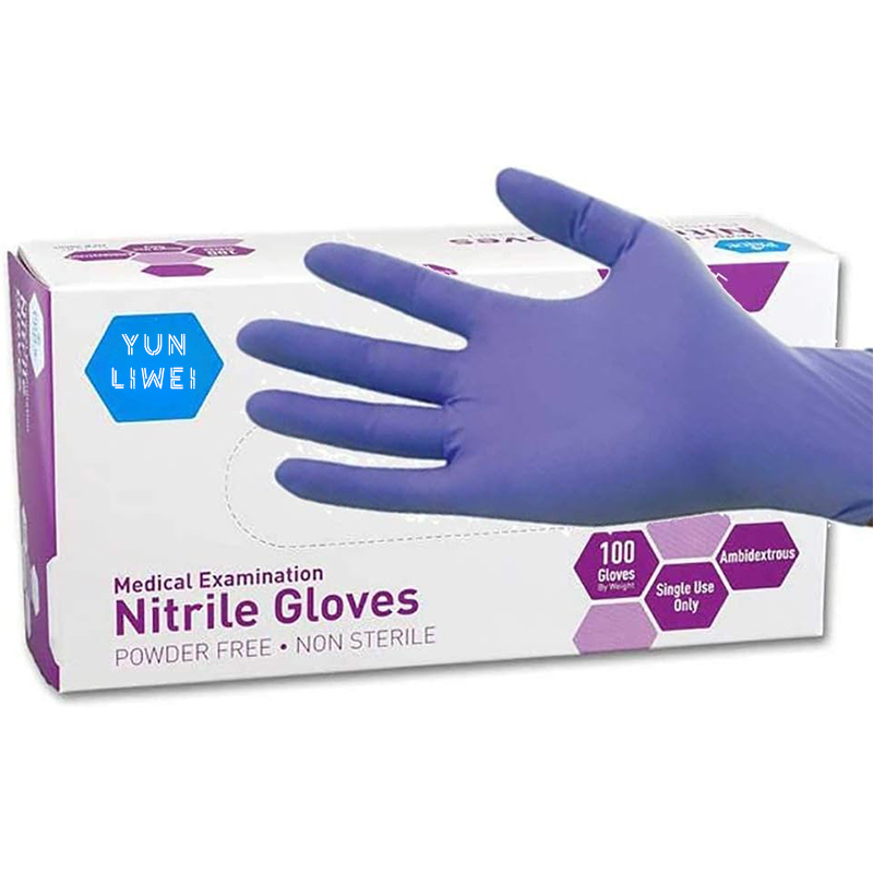 Exam Glove Nitrile - Luvas de Nitrilo Roxas Descartáveis Soft