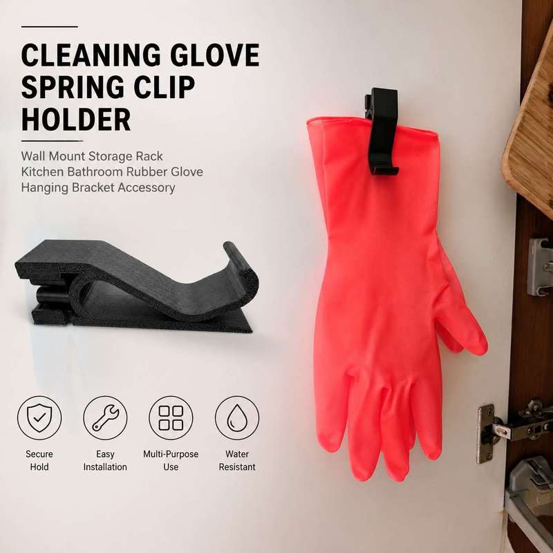 Rubber Glove Cleaning - Suporte de Parede com Mola para