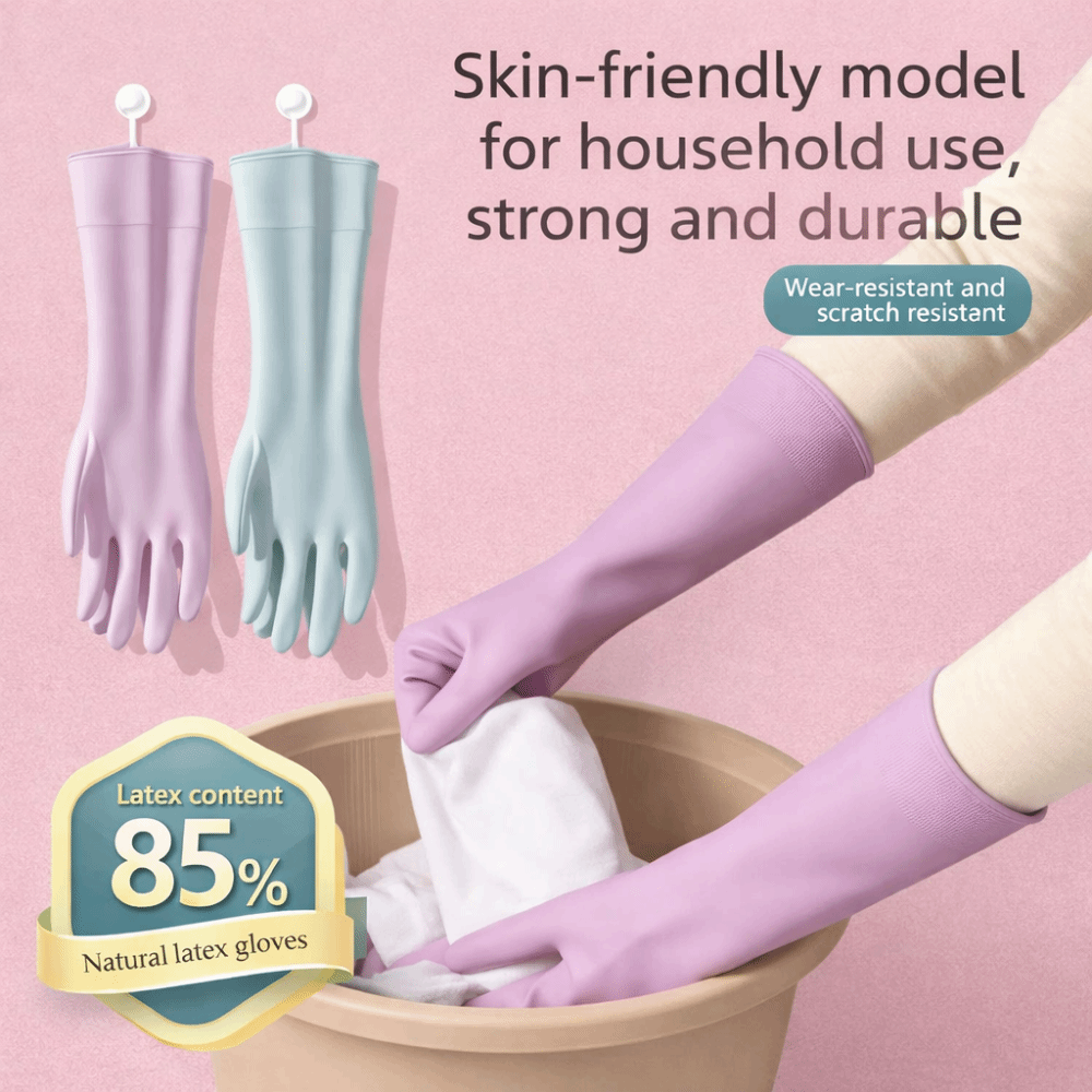 Dish Glove Rubber - Luvas de látex para lavar louça