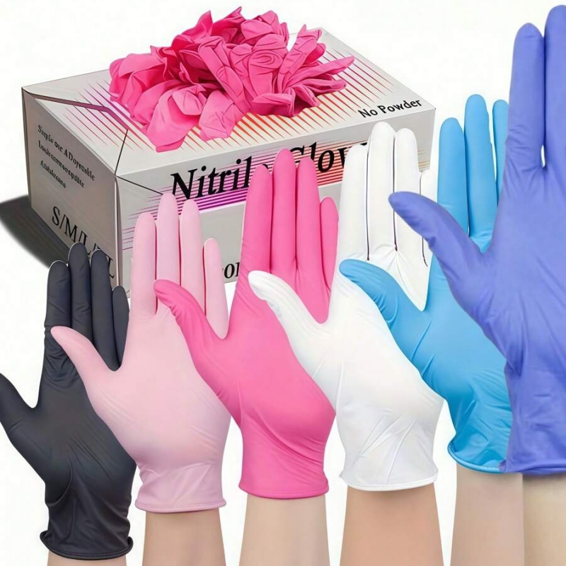 Nitrile Mechanic Glove - 100 pçs luvas descartáveis de nitrilo