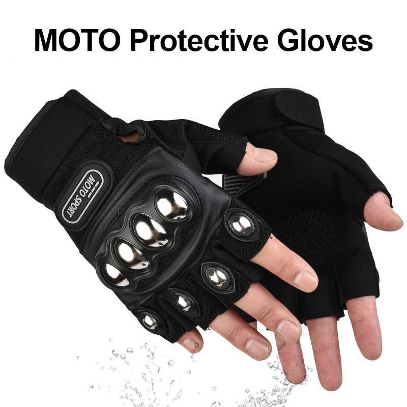 Motorcycle Glove Knuckle - Luvas de Motocicleta Masculinas Táticas para