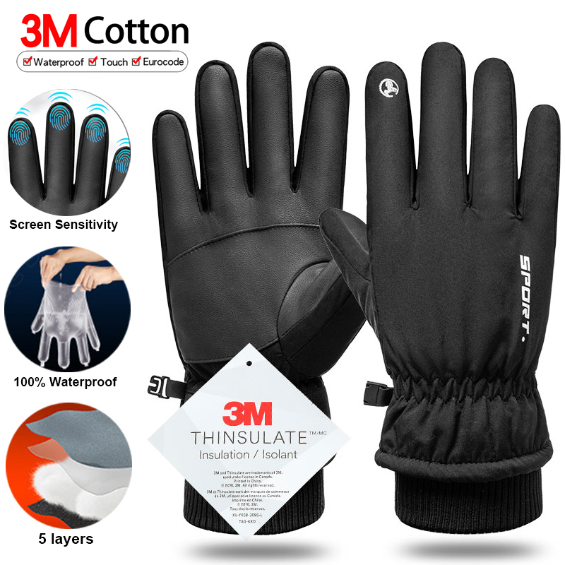 Ski Glove Waterproof - Inverno térmico ciclismo luvas de esqui