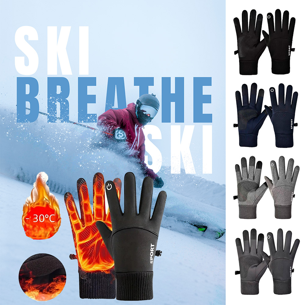 Ski Glove Waterproof - Luvas de ciclismo de inverno, à