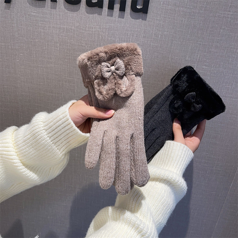 Wool Glove Lined - Luvas Femininas de Lã Forradas com