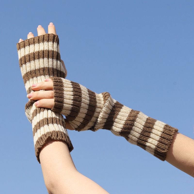 Fingerless Glove Knit - Mangas de braço sem dedos de