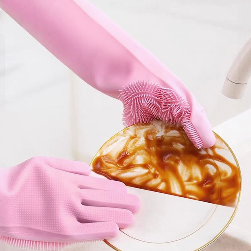 Dish Glove Rubber - Luvas de limpeza para lavar louça,