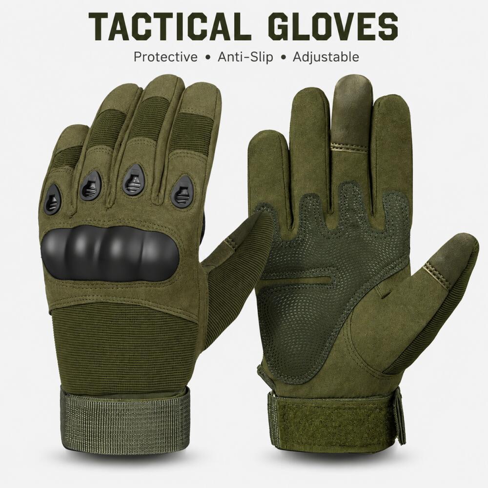 Motorcycle Glove Knuckle - Luvas Táticas de Dedo Inteiro com
