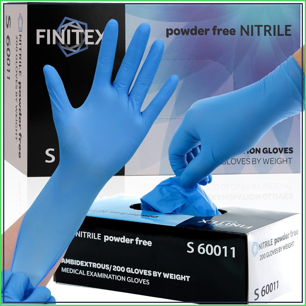Exam Glove Nitrile - Luvas Descartáveis de Nitrilo Azuis para