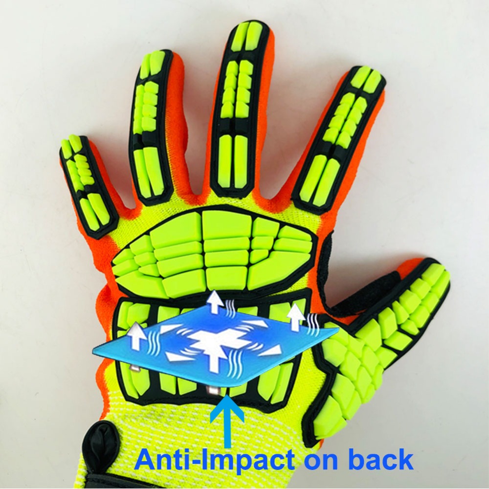 Work Glove Impact - Nmsafety corte resistente nível 5 trabalho