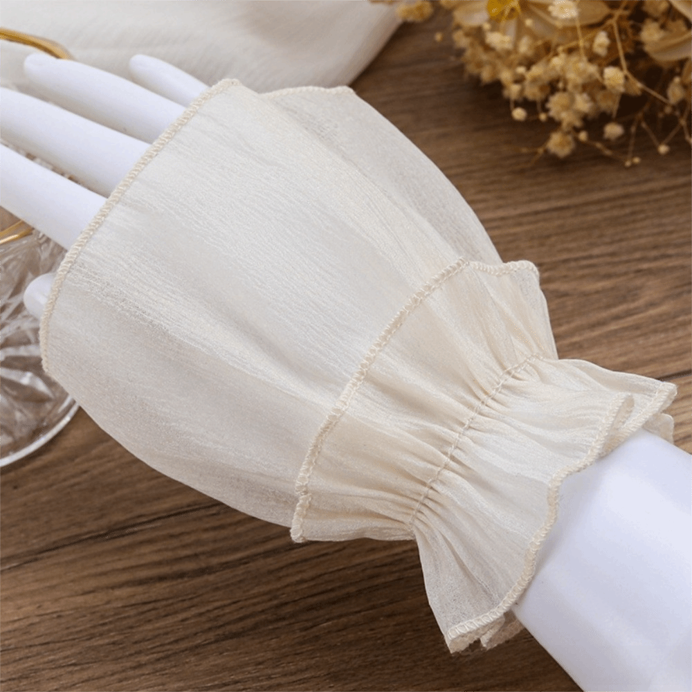 Fingerless Glove Knit - Mangas de Chiffon com Laço e