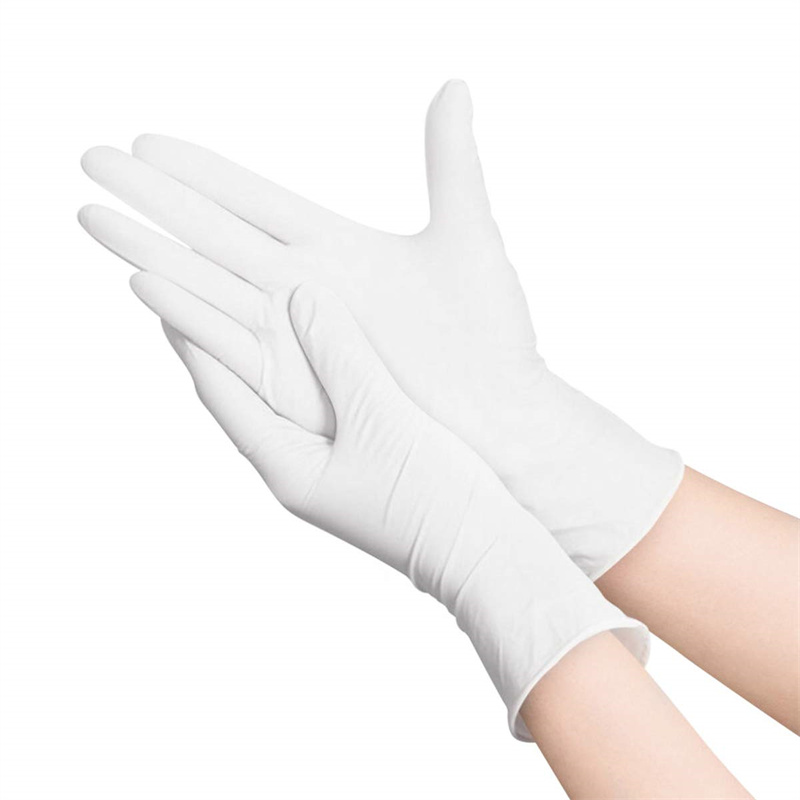 Exam Glove Nitrile - Luvas descartáveis de nitrilo branco 100