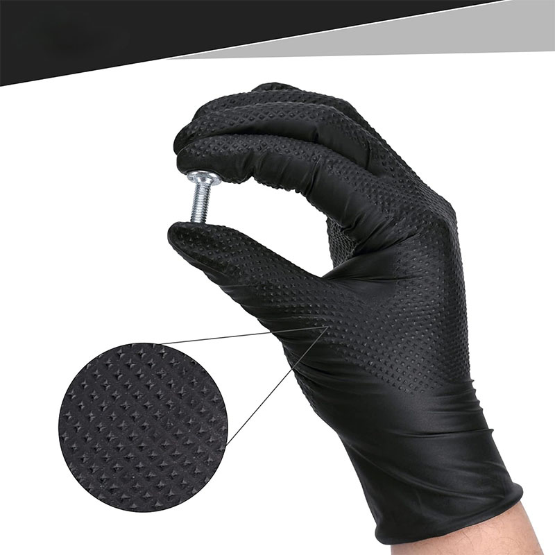 Luvas de nitrilo pretas indust - Nitrile Mechanic Glove avaliação e preço