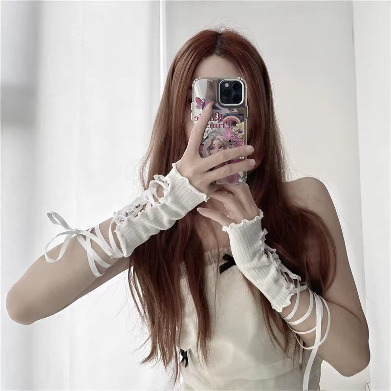 Luvas femininas sem dedos com  - Fingerless Glove Knit avaliação e preço
