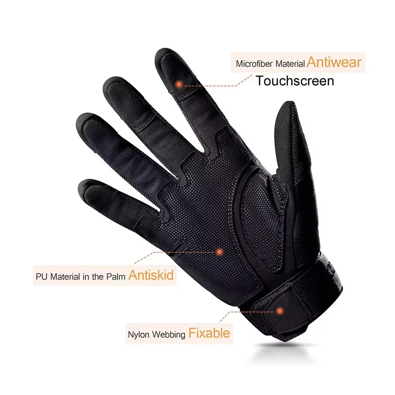 Luvas táticas de dedo completo - Motorcycle Glove Knuckle avaliação e preço