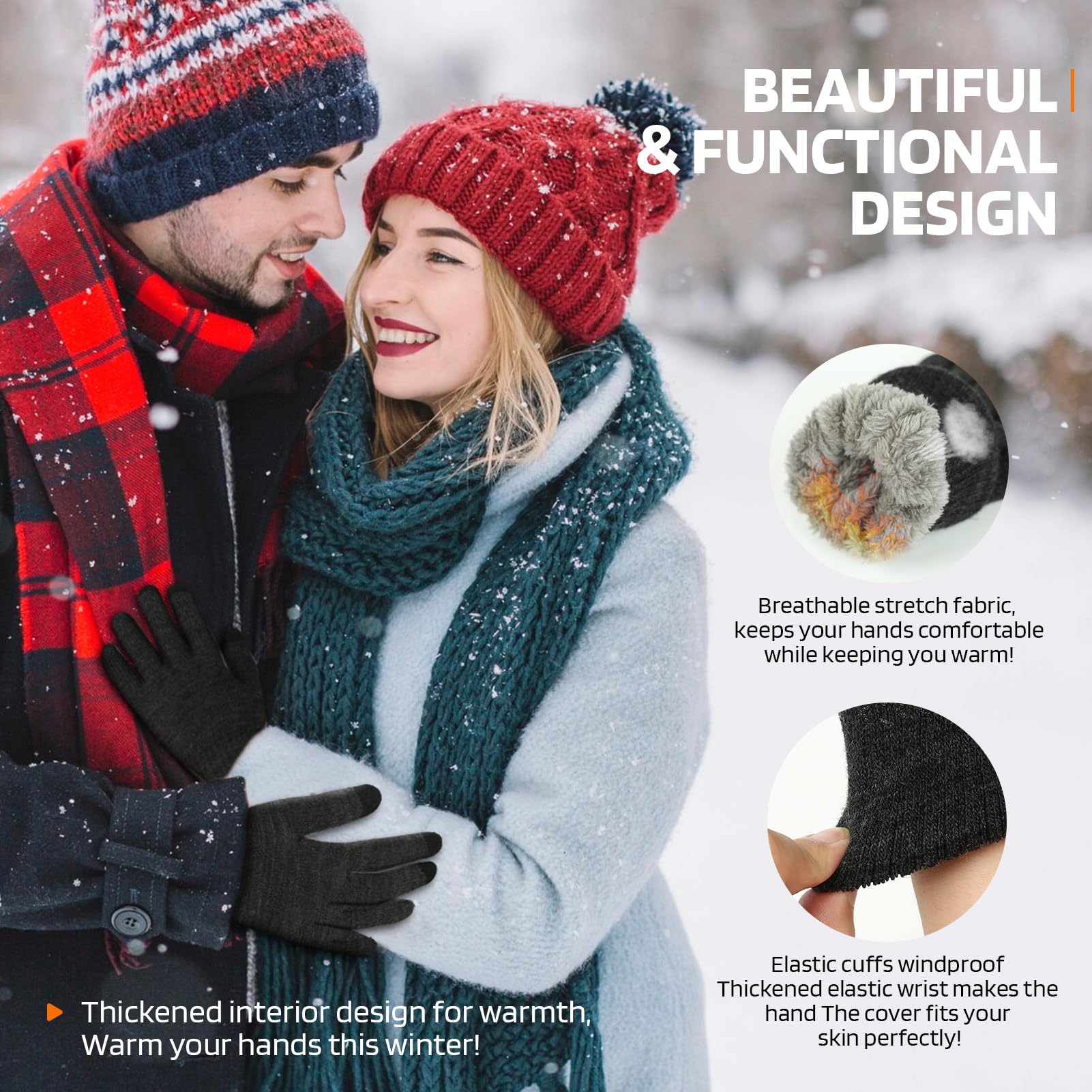 1-5 pares inverno esportes ao  - Magic Touch Glove avaliação e preço