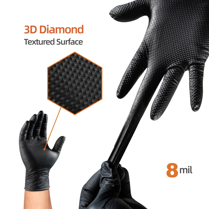 Luvas de Nitrilo Pretas Descar - Nitrile Mechanic Glove avaliação e preço