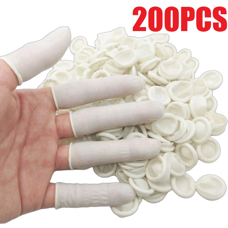 100/200PCS Protetores de Dedo  - Latex Disposable Glove avaliação e preço