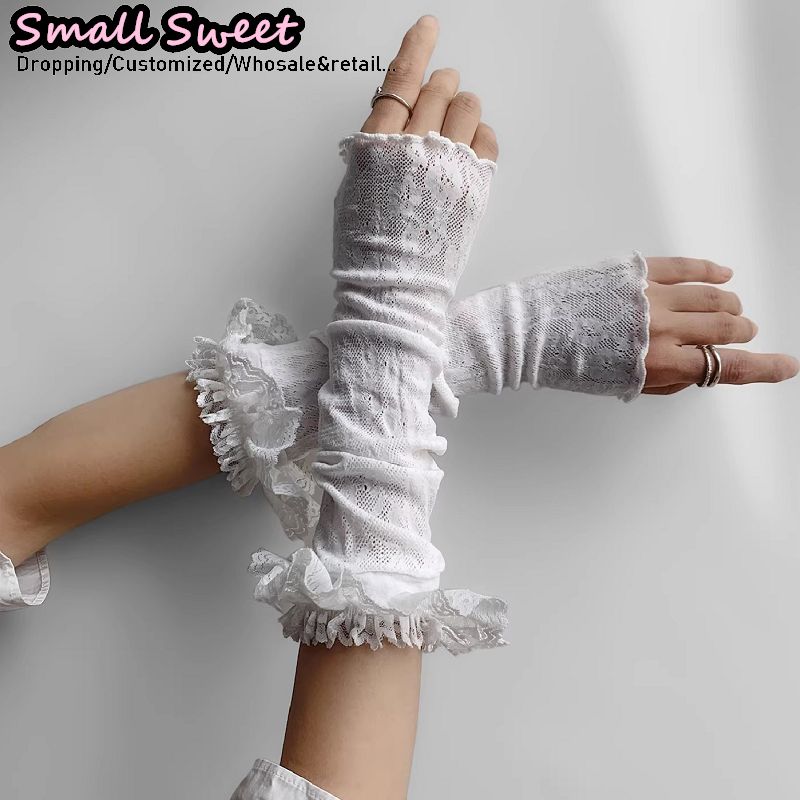 Luvas Femininas Brancas Estilo - Fingerless Glove Knit avaliação e preço