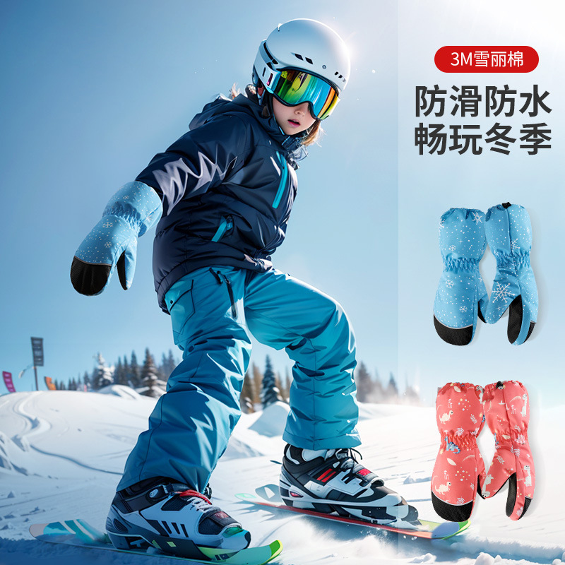 Luvas de esqui infantis invern - Ski Glove Waterproof avaliação e preço