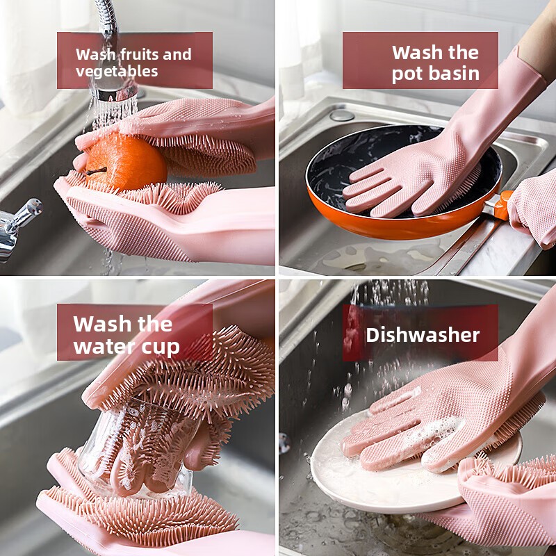 Luvas de Silicone para Lavar L - Dish Glove Rubber avaliação e preço