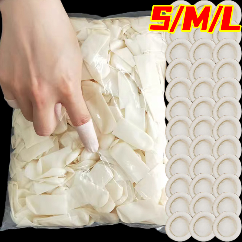 50-200pc antiderrapante dedos  - Rubber Glove Cleaning avaliação e preço