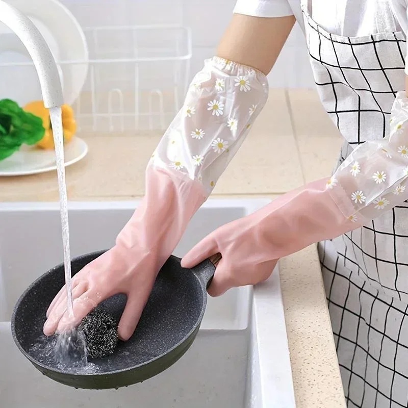 Luvas de Borracha de Manga Lon - Rubber Glove Cleaning avaliação e preço