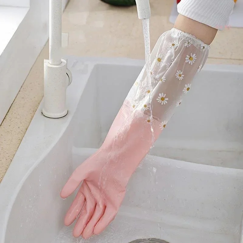 Luvas de Borracha de Manga Lon - Rubber Glove Cleaning avaliação e preço