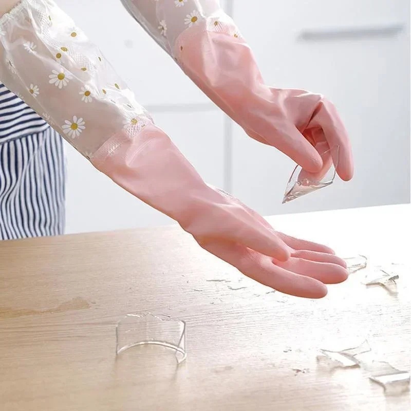 Luvas de Borracha de Manga Lon - Rubber Glove Cleaning avaliação e preço