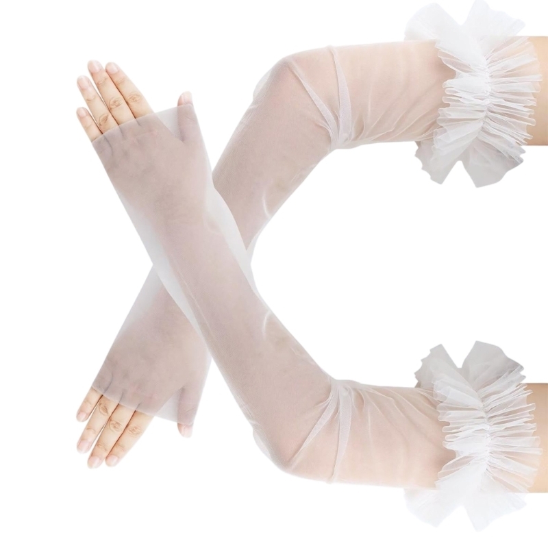 Elegante casamento transparent - Fingerless Glove Knit avaliação e preço