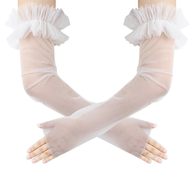 Elegante casamento transparent - Fingerless Glove Knit avaliação e preço