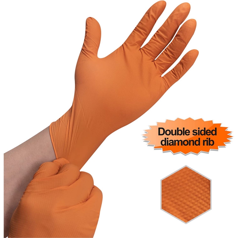 8mil luvas de nitrilo grosso 3 - Nitrile Mechanic Glove avaliação e preço