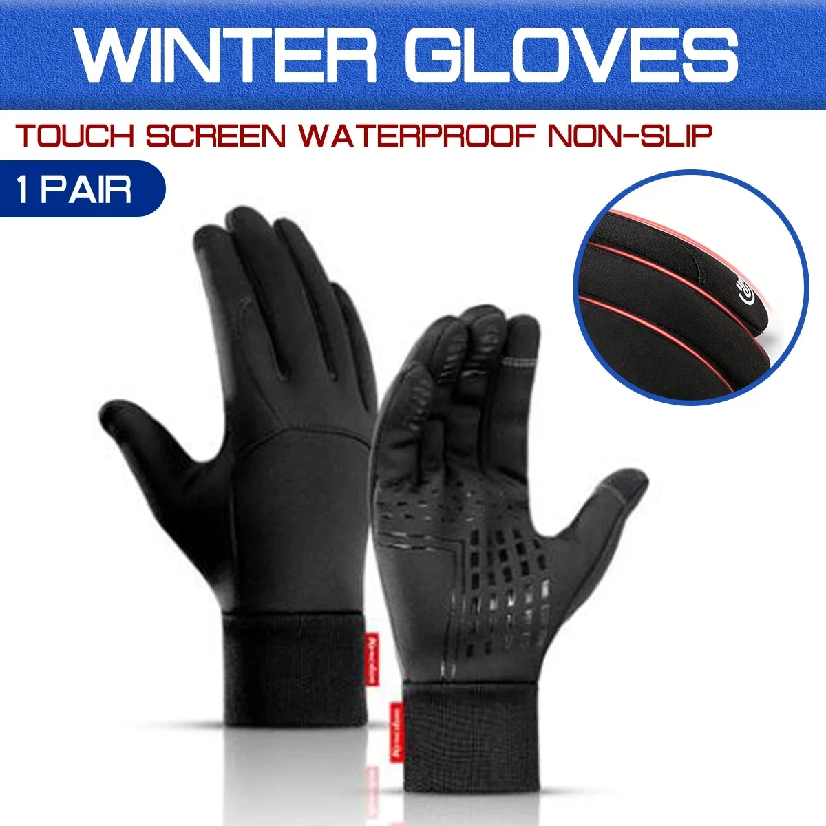 À prova dwaterproof água preto - Ski Glove Waterproof avaliação e preço