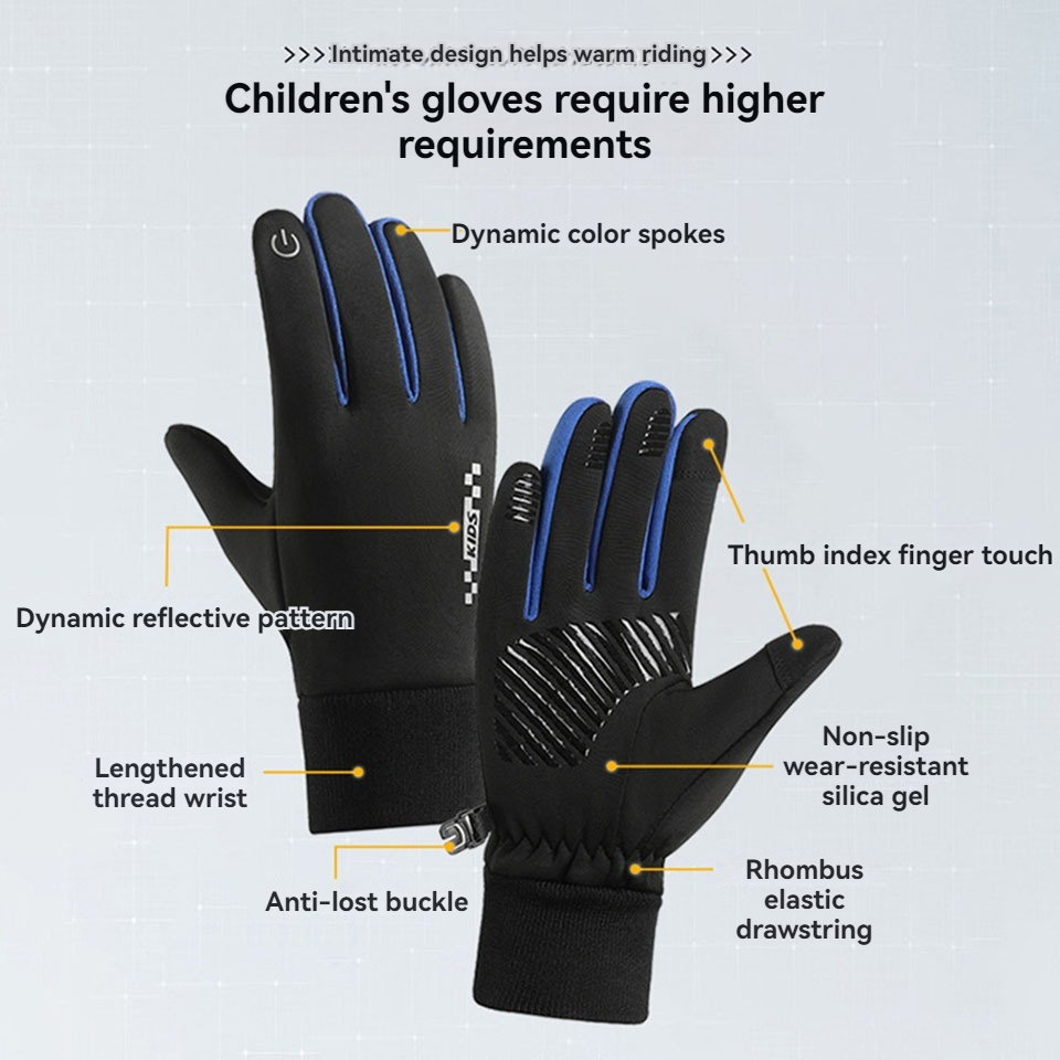 Inverno crianças luvas acolcho - Ski Glove Waterproof avaliação e preço
