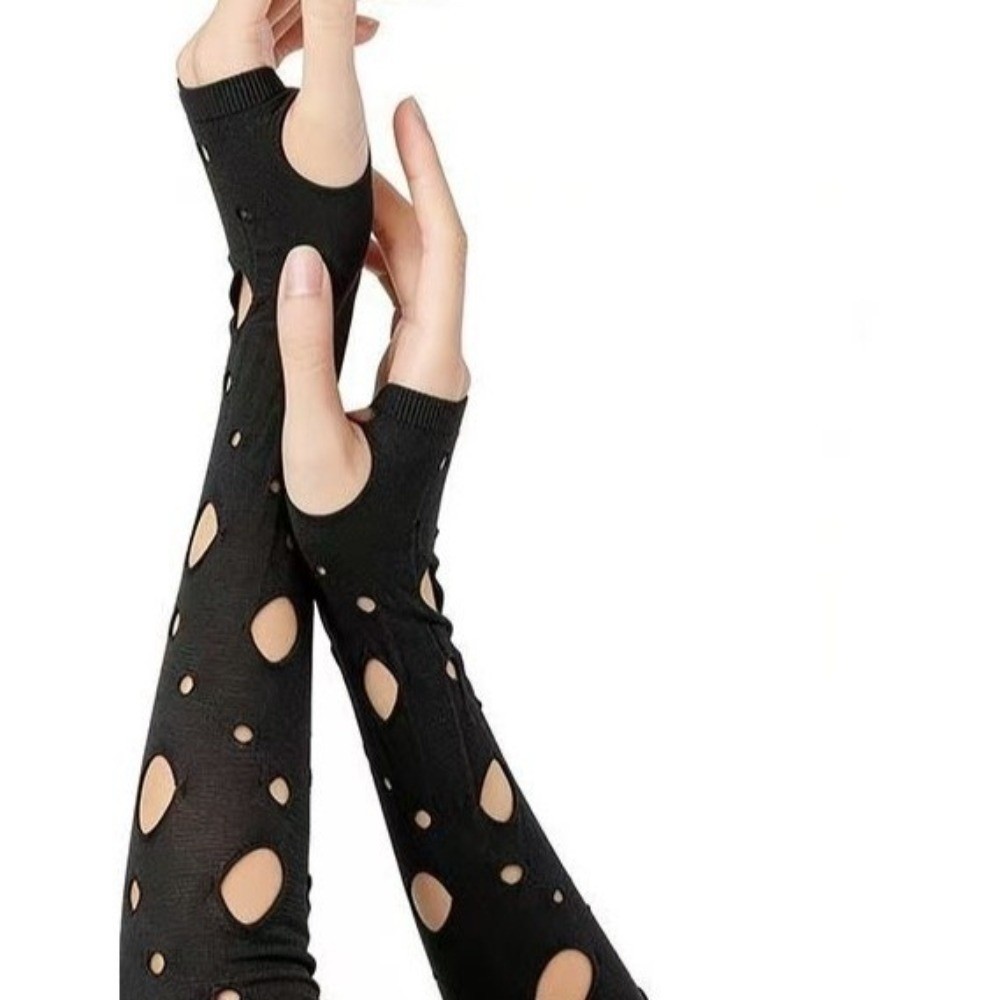 Luvas de Malha Elásticas Preta - Fingerless Glove Knit avaliação e preço