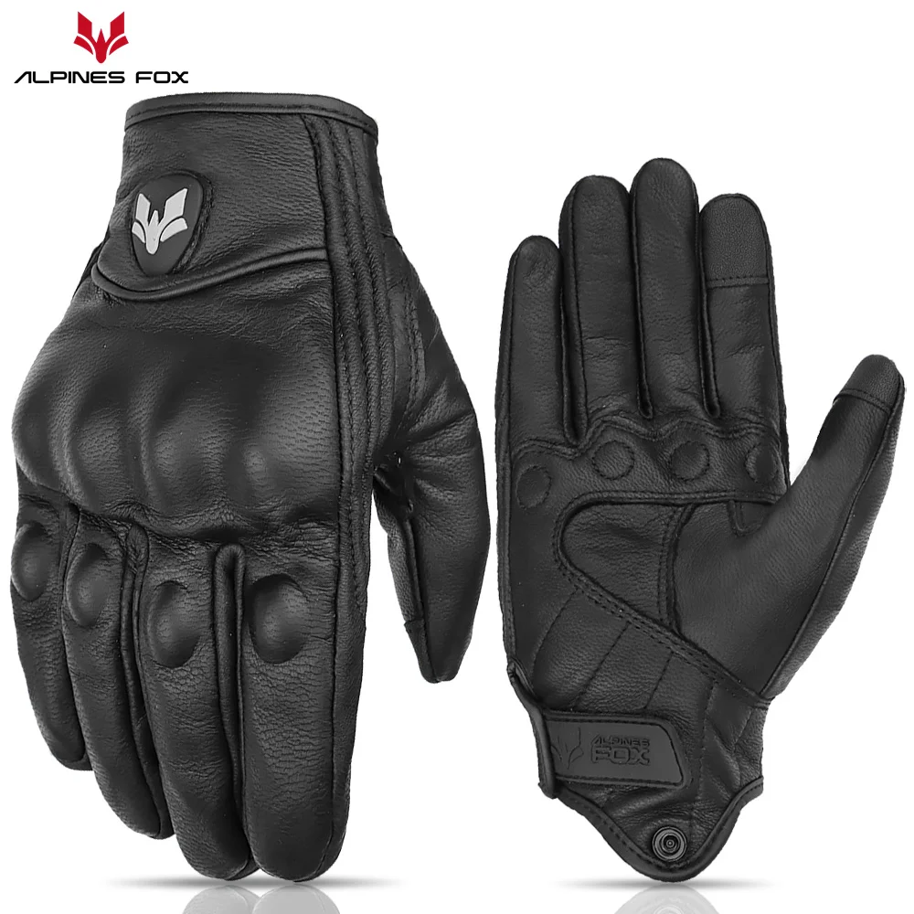 Luvas unissex de couro vintage - Motorcycle Glove Knuckle avaliação e preço