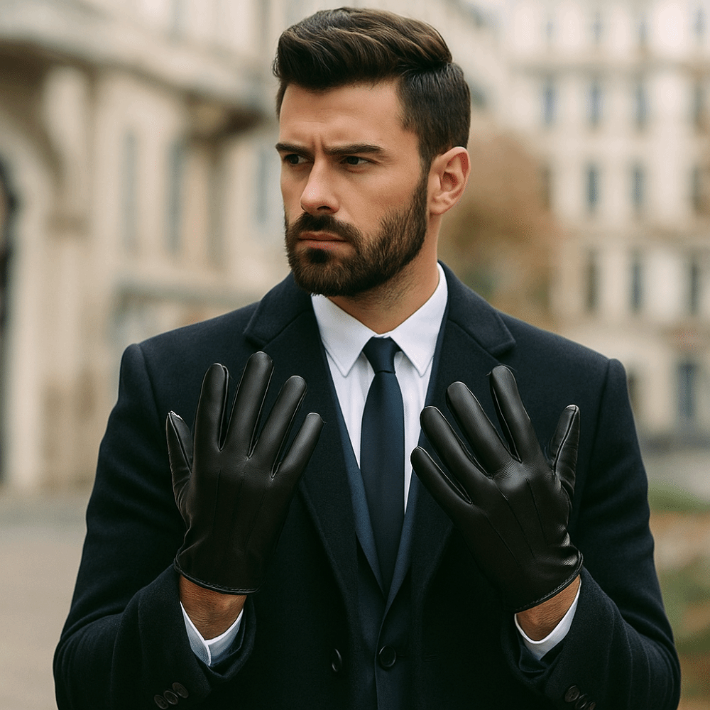 Luvas de Couro PU Pretas Antid - Leather Driving Glove avaliação e preço