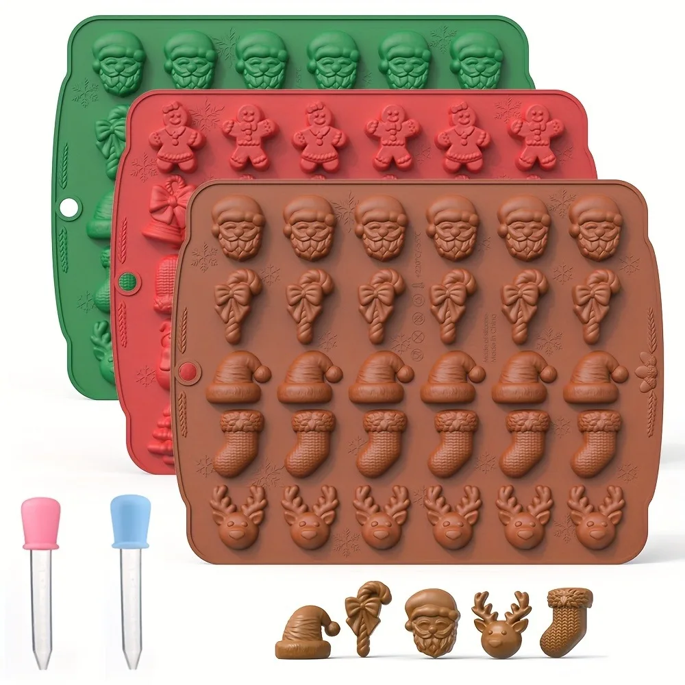 Natal silicone molde de chocol - Oven Mitt Silicone avaliação e preço