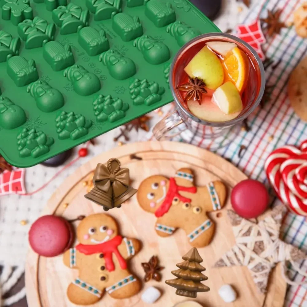 Natal silicone molde de chocol - Oven Mitt Silicone avaliação e preço