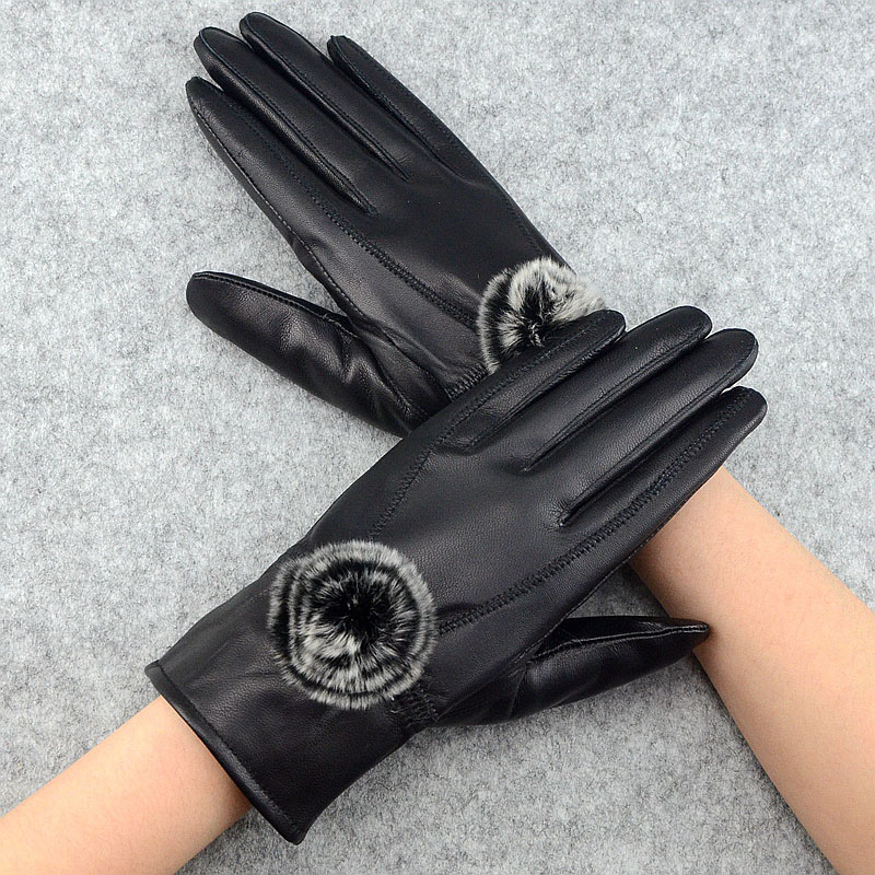 Luva feminina de couro legítim - Wool Glove Lined avaliação e preço